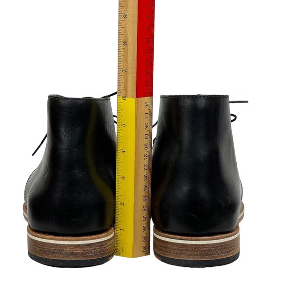 Helm Men's Declan Chukka Boots Natural Leather Black Sz 12 M Lace Up Modern NEW - Picture 6 of 11